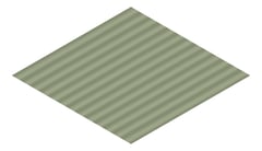 3D Presentation Image of Aluminium SheetCladding Lysaght Permalite Waveline EnduroGreen