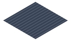 3D Presentation Image of Aluminium SheetCladding Lysaght Permalite Waveline EternalBlue