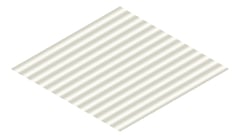 3D Presentation Image of Aluminium SheetCladding Lysaght Permalite Waveline GlacierWhite