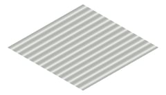 3D Presentation Image of Aluminium SheetCladding Lysaght Permalite Waveline GullGrey