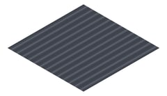 3D Presentation Image of Aluminium SheetCladding Lysaght Permalite Waveline IronGrey