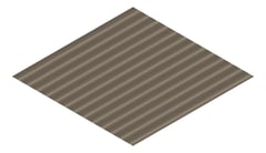 3D Presentation Image of Aluminium SheetCladding Lysaght Permalite Waveline JasmineBrown