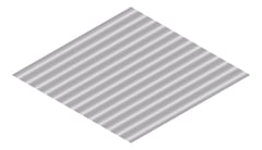 3D Presentation Image of Aluminium SheetCladding Lysaght Permalite Waveline MillFinish