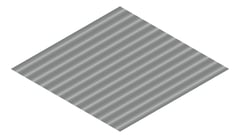 3D Presentation Image of Aluminium SheetCladding Lysaght Permalite Waveline MoonShadow