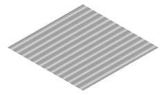 3D Presentation Image of Aluminium SheetCladding Lysaght Permalite Waveline StuccoEmbossed