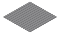 3D Presentation Image of Metal SheetCladding Lysaght CustomOrb BasaltMatt