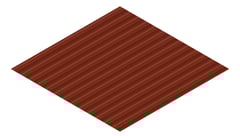 3D Presentation Image of Metal SheetCladding Lysaght CustomOrb ManorRed