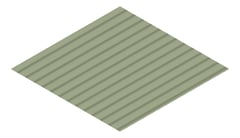 3D Presentation Image of Metal SheetCladding Lysaght CustomOrb PaleEucalypt