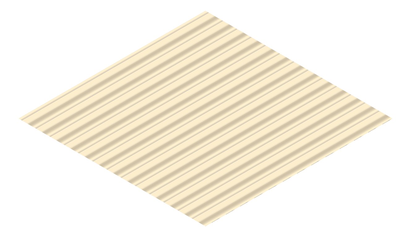 3D Presentation Image of Metal SheetCladding Lysaght CustomOrb Paperbark
