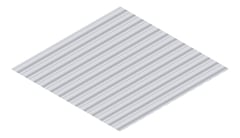 3D Presentation Image of Metal SheetCladding Lysaght CustomOrb ZincalumeSteel