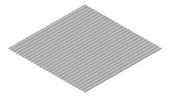 3D Presentation Image of Metal SheetCladding Lysaght CustomOrbAccent21 Bluegum