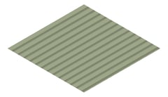 3D Presentation Image of Metal SheetCladding Lysaght CustomOrbAccent21 PaleEucalypt