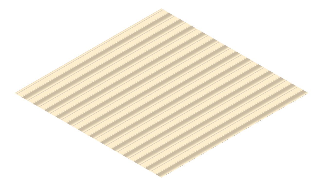 3D Presentation Image of Metal SheetCladding Lysaght CustomOrbAccent21 Paperbark