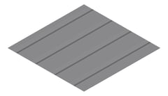 3D Presentation Image of Metal SheetCladding Lysaght FlatDek Basalt