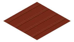 3D Presentation Image of Metal SheetCladding Lysaght FlatDek ManorRed