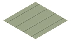 3D Presentation Image of Metal SheetCladding Lysaght FlatDek PaleEucalypt