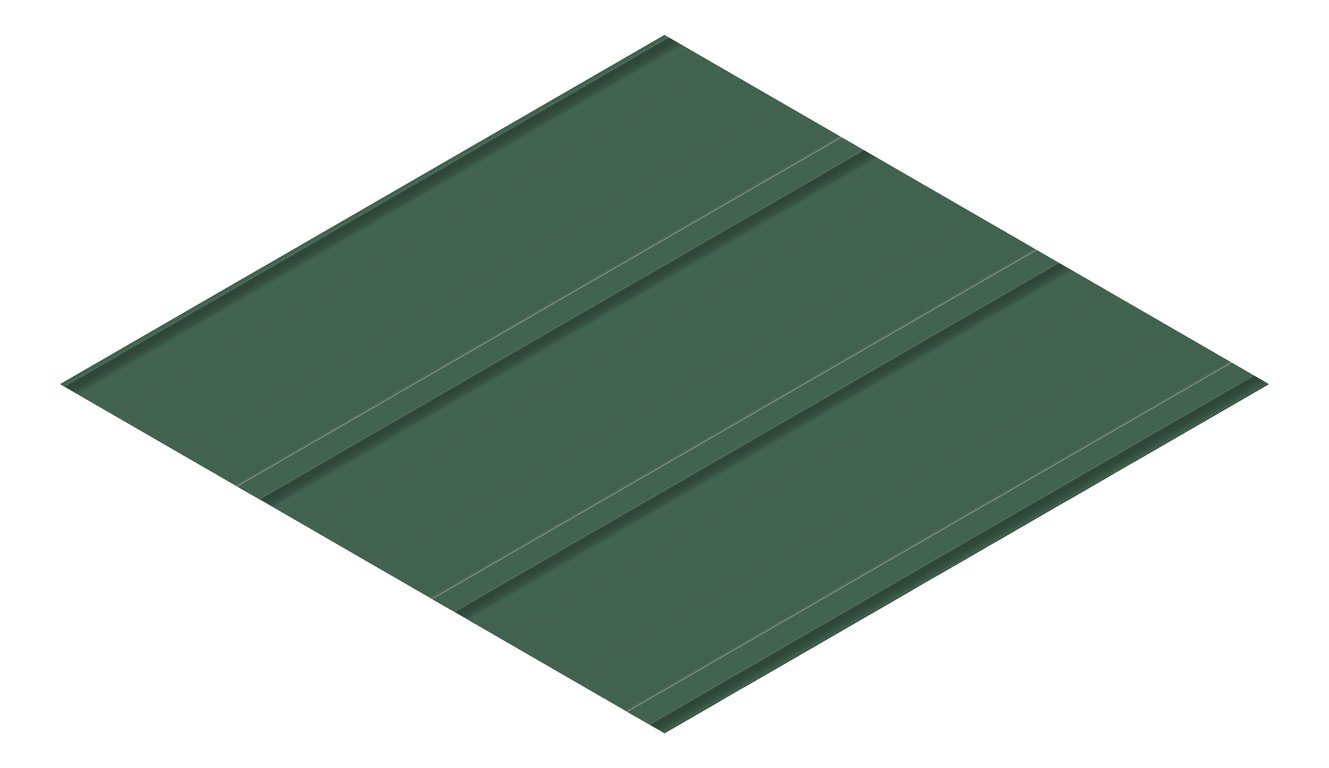 3D Presentation Image of Metal SheetCladding Lysaght FlatDek310 CottageGreen