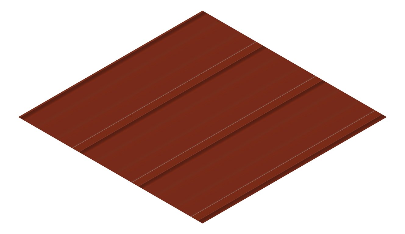 3D Presentation Image of Metal SheetCladding Lysaght FlatDek310 ManorRed