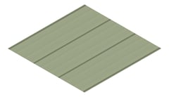 3D Presentation Image of Metal SheetCladding Lysaght FlatDek310 PaleEucalypt