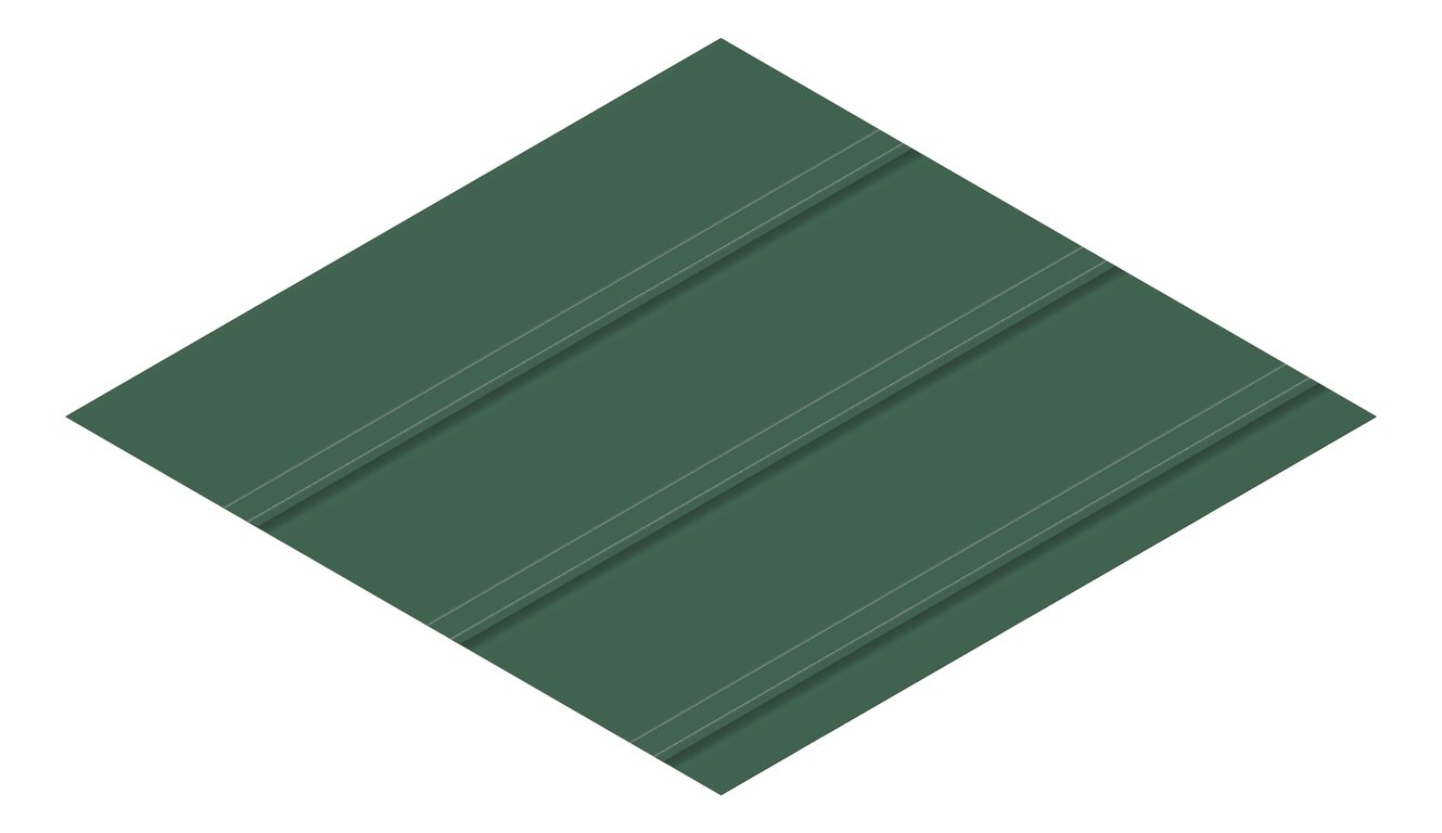 3D Presentation Image of Metal SheetCladding Lysaght FlatDekII CottageGreen