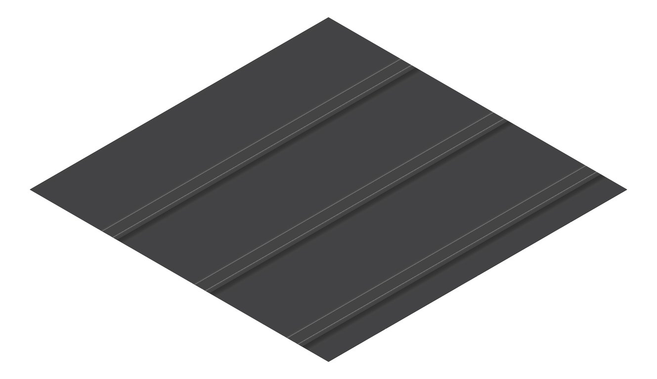 3D Presentation Image of Metal SheetCladding Lysaght FlatDekII MonumentMatt