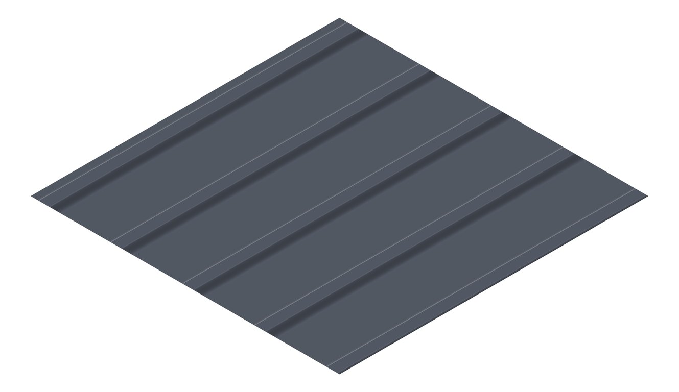 3D Presentation Image of Metal SheetCladding Lysaght KlipLok700HiStrength Ironstone