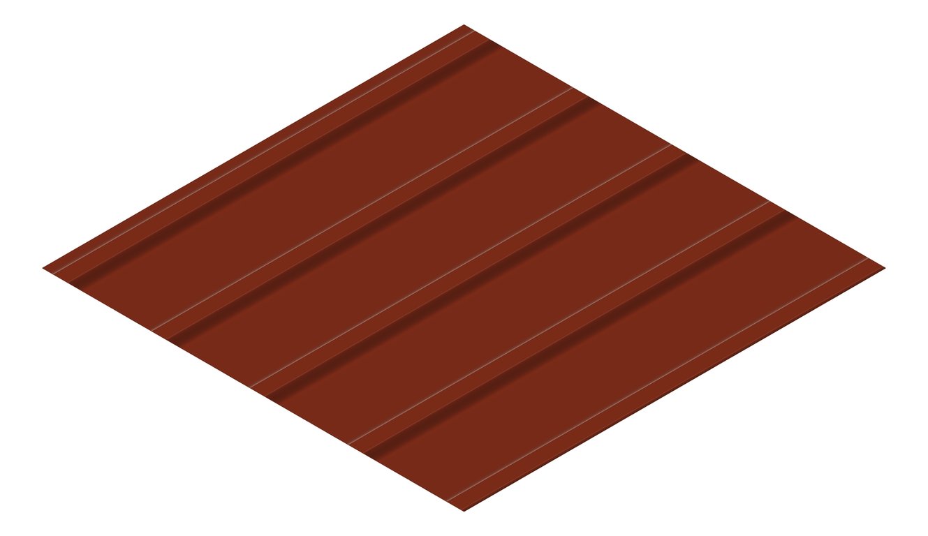 3D Presentation Image of Metal SheetCladding Lysaght KlipLok700HiStrength ManorRed