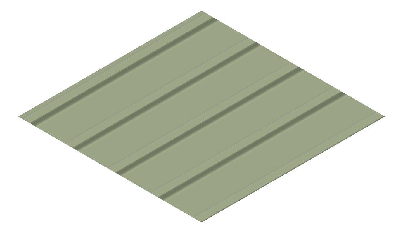 3D Presentation Image of Metal SheetCladding Lysaght KlipLok700HiStrength PaleEucalypt