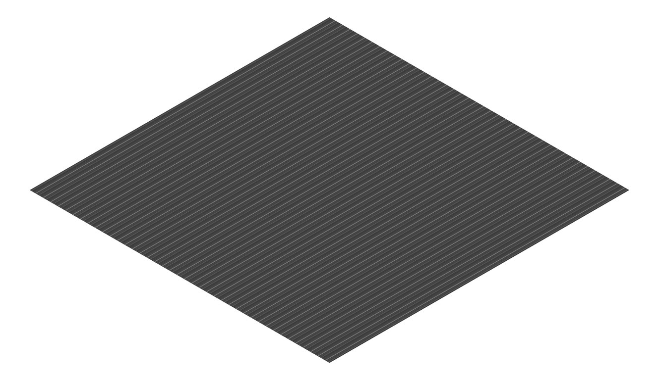 3D Presentation Image of Metal SheetCladding Lysaght MiniOrb MonumentMatt