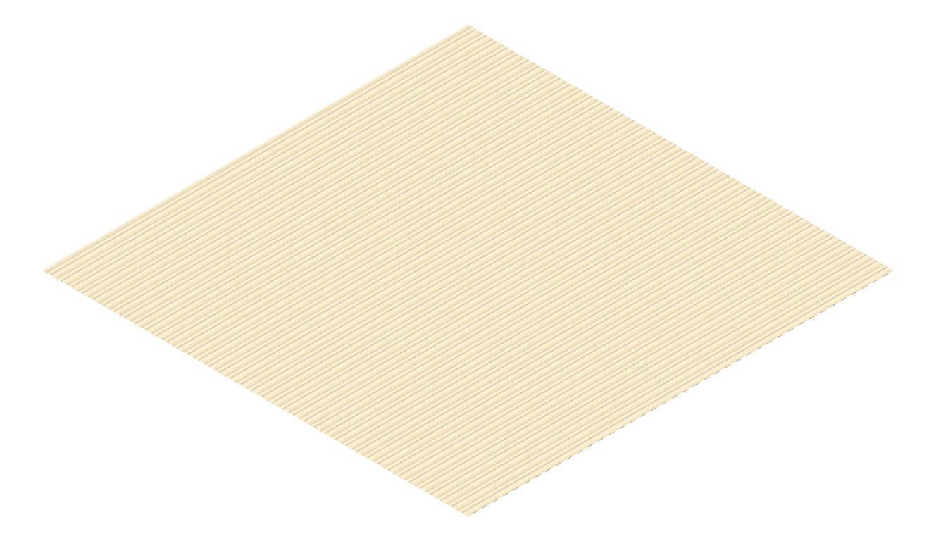 3D Presentation Image of Metal SheetCladding Lysaght MiniOrb Paperbark