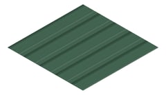 3D Presentation Image of Metal SheetCladding Lysaght MultiClad CottageGreen