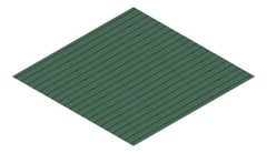 3D Presentation Image of Metal SheetCladding Lysaght PanelRib CottageGreen
