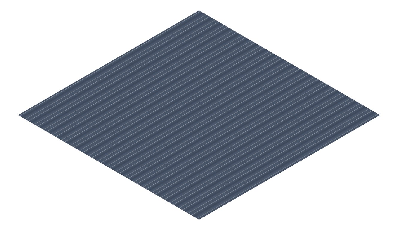 3D Presentation Image of Metal SheetCladding Lysaght PanelRib DeepOcean