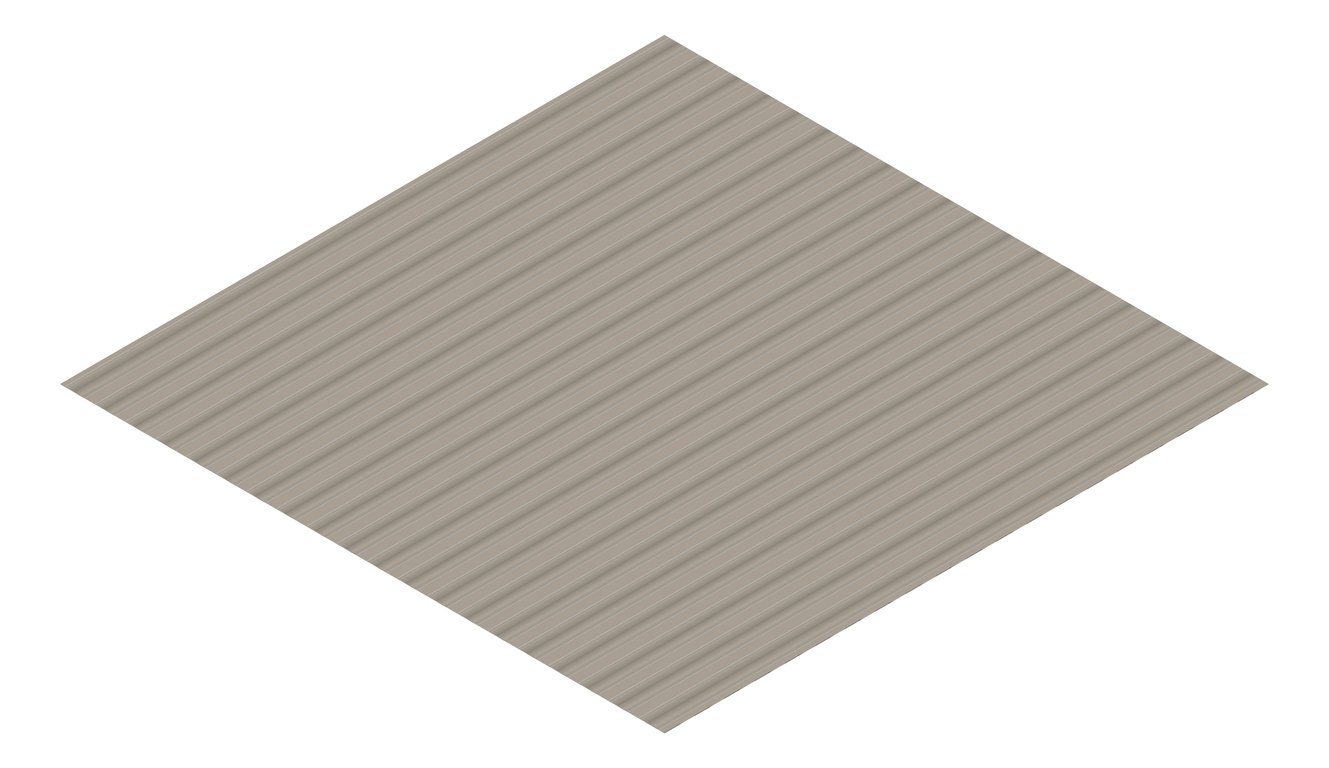 3D Presentation Image of Metal SheetCladding Lysaght PanelRib Gully