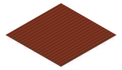 3D Presentation Image of Metal SheetCladding Lysaght PanelRib ManorRed