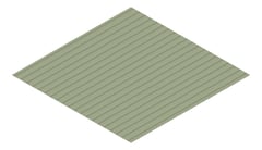 3D Presentation Image of Metal SheetCladding Lysaght PanelRib PaleEucalypt