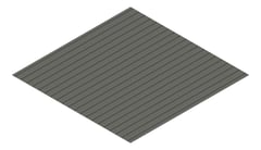 3D Presentation Image of Metal SheetCladding Lysaght PanelRib WoodlandGrey