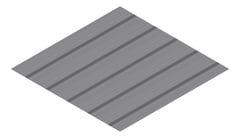3D Presentation Image of Metal SheetCladding Lysaght TrimDek BasaltMatt