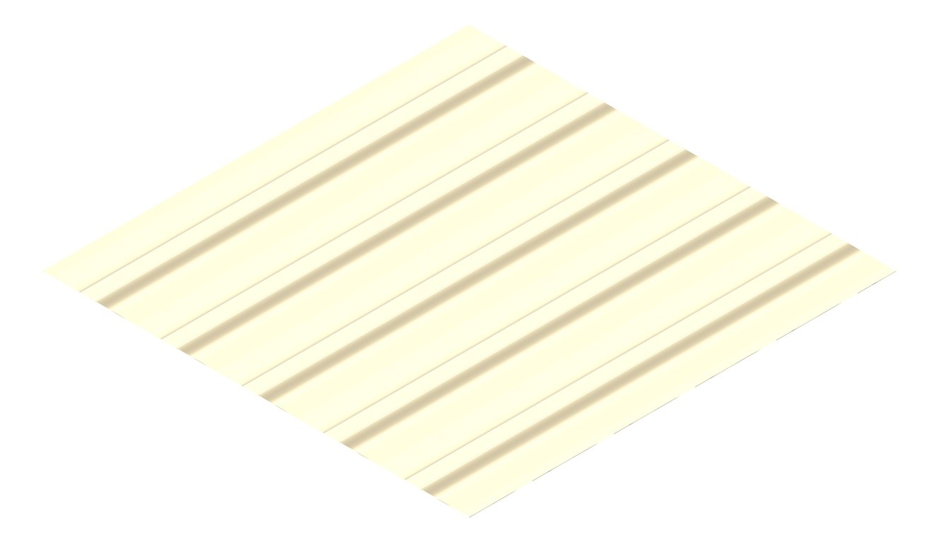 3D Presentation Image of Metal SheetCladding Lysaght TrimDek ClassicCream