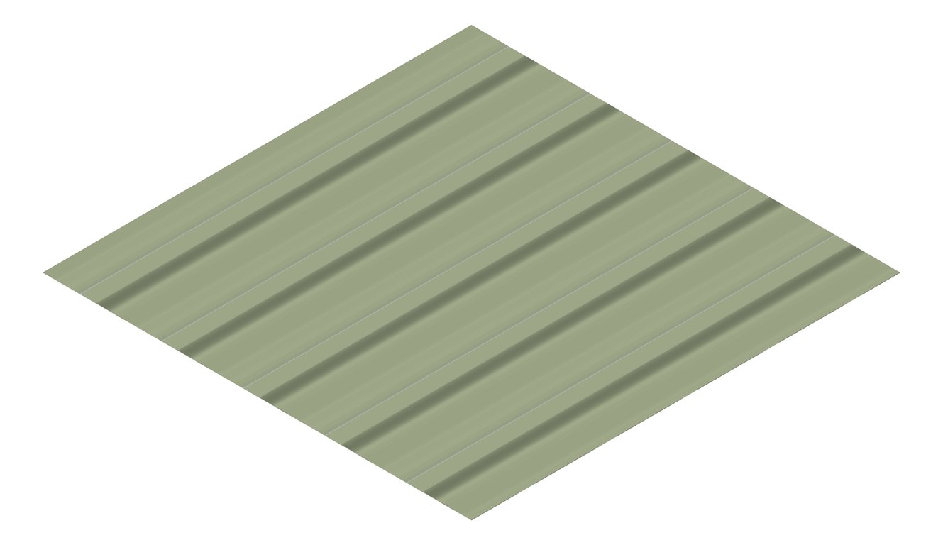 3D Presentation Image of Metal SheetCladding Lysaght TrimDek PaleEucalypt
