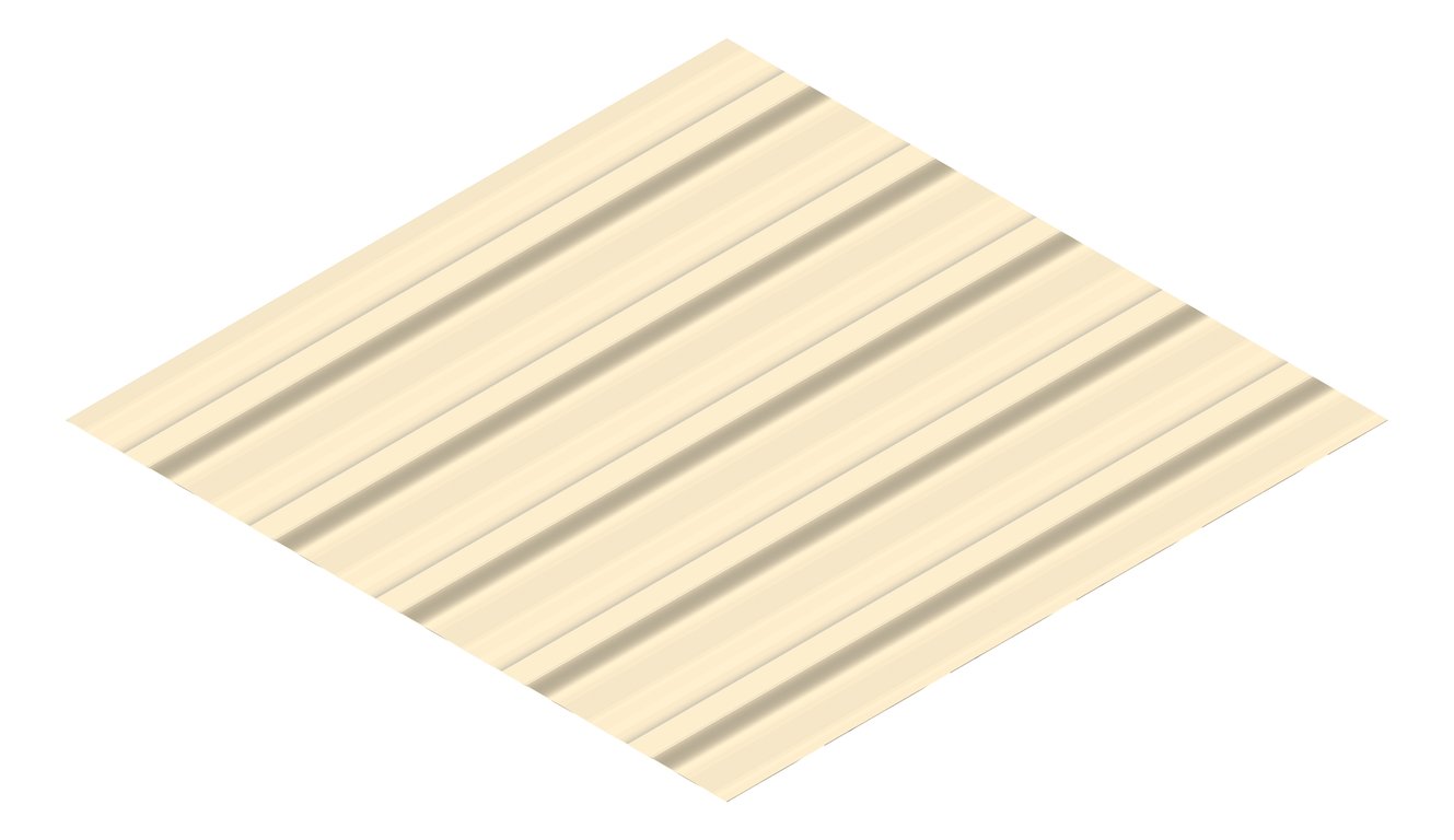 3D Presentation Image of Metal SheetCladding Lysaght TrimDek Paperbark
