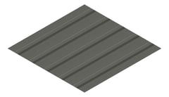 3D Presentation Image of Metal SheetCladding Lysaght TrimDek WoodlandGrey