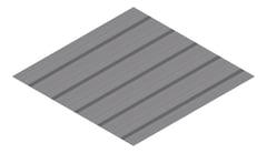 3D Presentation Image of Metal SheetCladding Lysaght TrimDek NT BasaltMatt