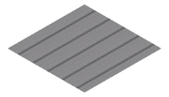 3D Presentation Image of Metal SheetCladding Lysaght TrimDek NT Basalt