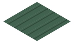3D Presentation Image of Metal SheetCladding Lysaght TrimDek NT CottageGreen