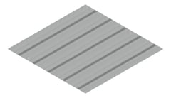 3D Presentation Image of Metal SheetCladding Lysaght TrimDek NT Windspray