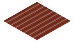3D Presentation Image of Metal SheetCladding Lysaght Weatherline ManorRed