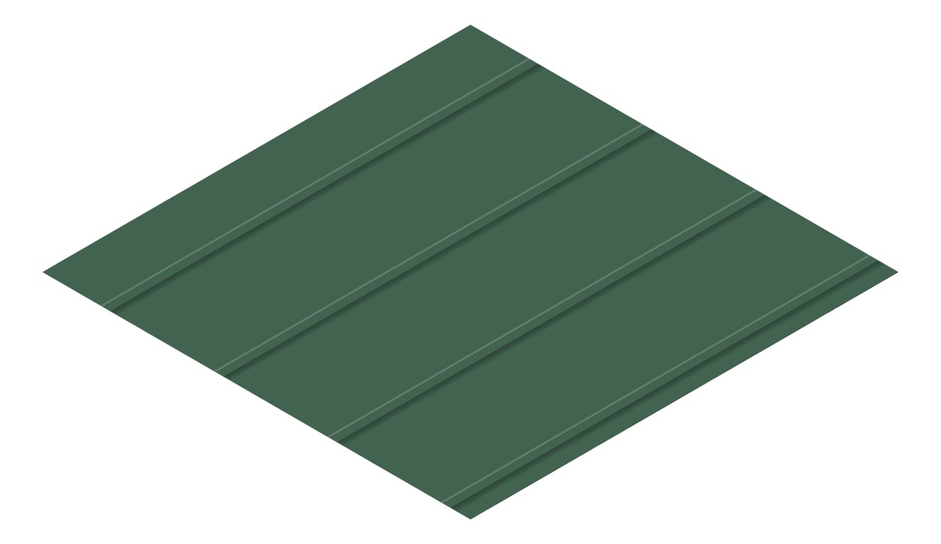 3D Presentation Image of Metal SheetCladding Lysaght Zenith Enseam265 CottageGreen