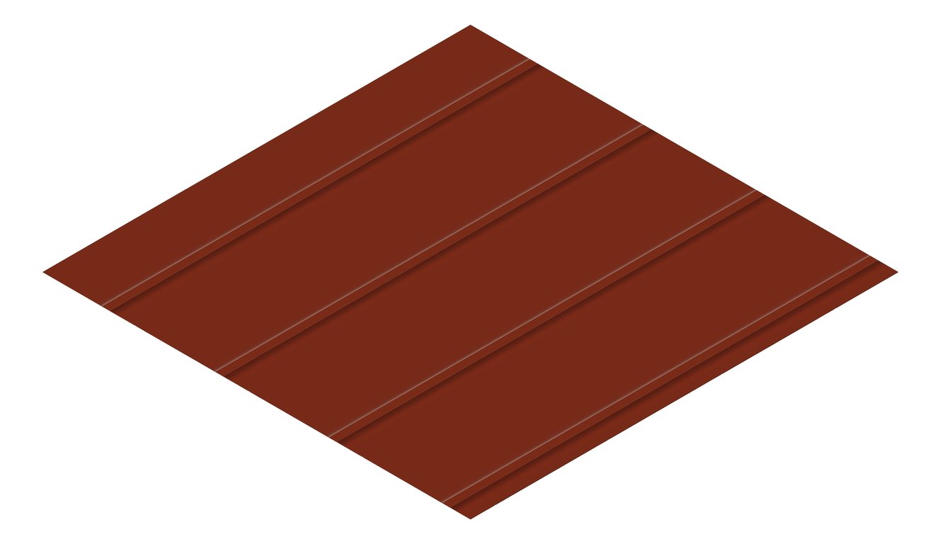 3D Presentation Image of Metal SheetCladding Lysaght Zenith Enseam265 ManorRed