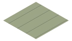 3D Presentation Image of Metal SheetCladding Lysaght Zenith Enseam265 PaleEucalypt